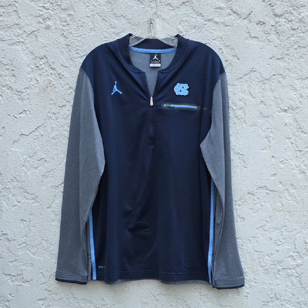 Jordan Nike North Carolina Tar Heels Dri-Fit Half-Zip Pullover Size Large